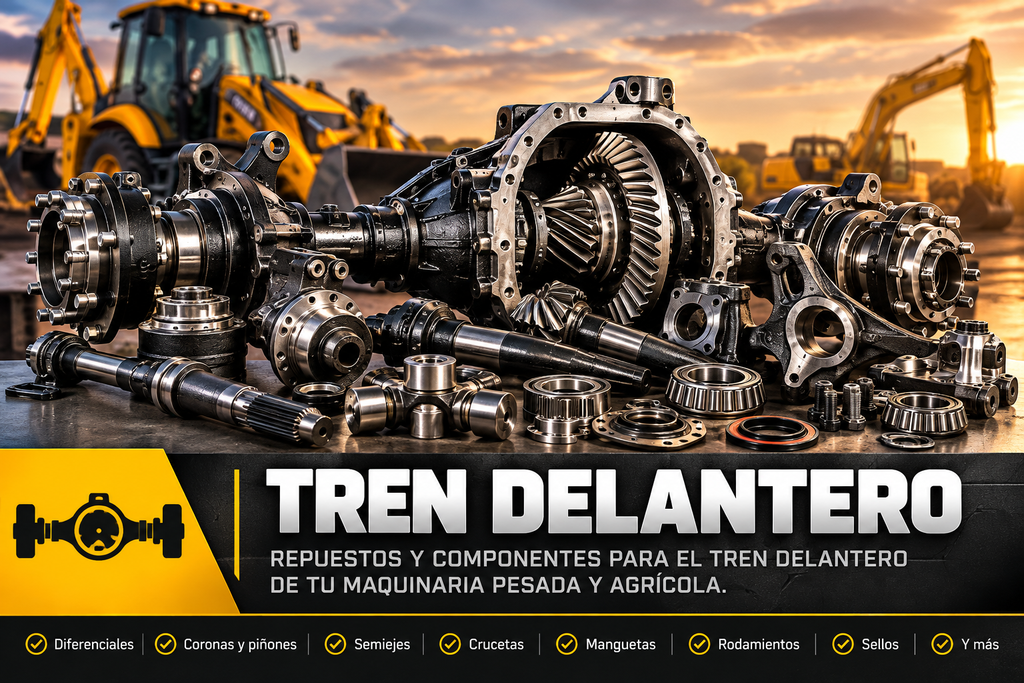 Repuestos para tren delantero de maquinaria pesada y agrícola.